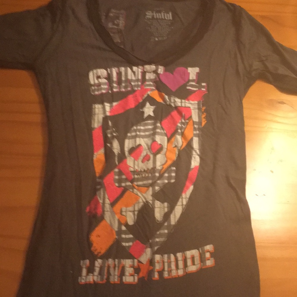 NWOT Sinful v-neck t-shirt